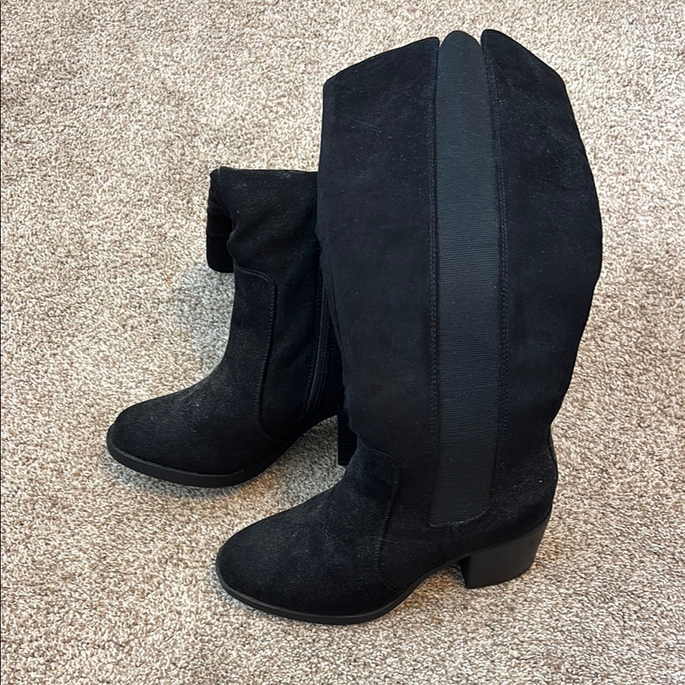 Women's Black Suede Boots NWOT